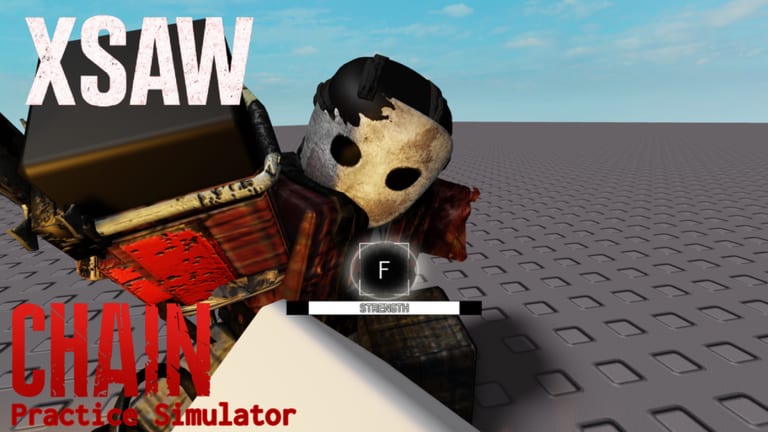 CHAIN Practice Simulator screenshot of a QTE clash against the masked lumberjack